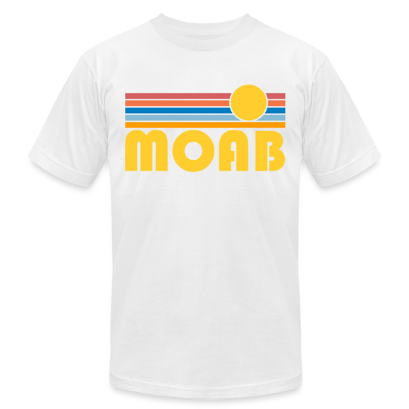 Moab, Utah T-Shirt - Retro Sunrise Unisex Moab T Shirt - white