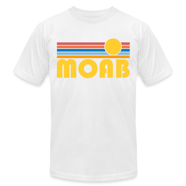 Moab, Utah T-Shirt - Retro Sunrise Unisex Moab T Shirt - white