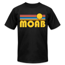 Moab, Utah T-Shirt - Retro Sunrise Unisex Moab T Shirt - black