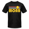 Moab, Utah T-Shirt - Retro Sunrise Unisex Moab T Shirt - black