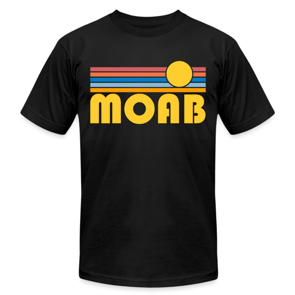Moab, Utah T-Shirt - Retro Sunrise Unisex Moab T Shirt - black