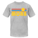 Moab, Utah T-Shirt - Retro Sunrise Unisex Moab T Shirt - heather gray