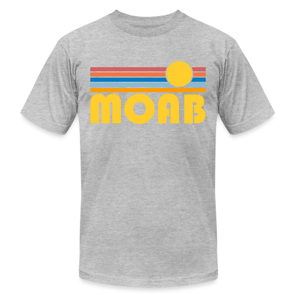 Moab, Utah T-Shirt - Retro Sunrise Unisex Moab T Shirt - heather gray