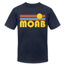 Moab, Utah T-Shirt - Retro Sunrise Unisex Moab T Shirt - navy