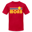 Moab, Utah T-Shirt - Retro Sunrise Unisex Moab T Shirt - red