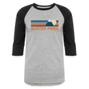 Winter Park, Colorado Baseball T-Shirt - Retro Mountain Unisex Winter Park Raglan T Shirt - heather gray/black