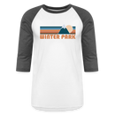 Winter Park, Colorado Baseball T-Shirt - Retro Mountain Unisex Winter Park Raglan T Shirt - white/charcoal