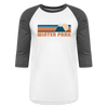 Winter Park, Colorado Baseball T-Shirt - Retro Mountain Unisex Winter Park Raglan T Shirt - white/charcoal