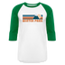 Winter Park, Colorado Baseball T-Shirt - Retro Mountain Unisex Winter Park Raglan T Shirt - white/kelly green