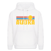 Alaska Hoodie - Retro Sunrise Alaska Crewneck Hooded Sweatshirt - white