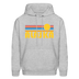 Alaska Hoodie - Retro Sunrise Alaska Crewneck Hooded Sweatshirt - heather gray