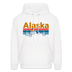 Alaska Hoodie - Retro Mountain & Birds Alaska Hooded Sweatshirt - white
