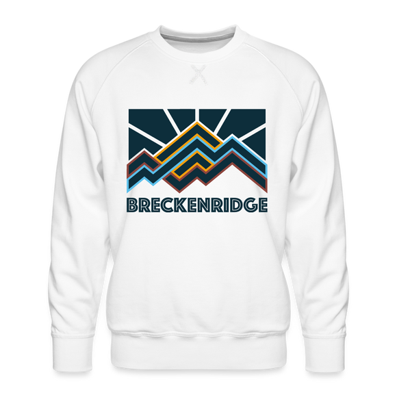 Premium Breckenridge Sweatshirt - Men's Colorado Sweatshirt - white