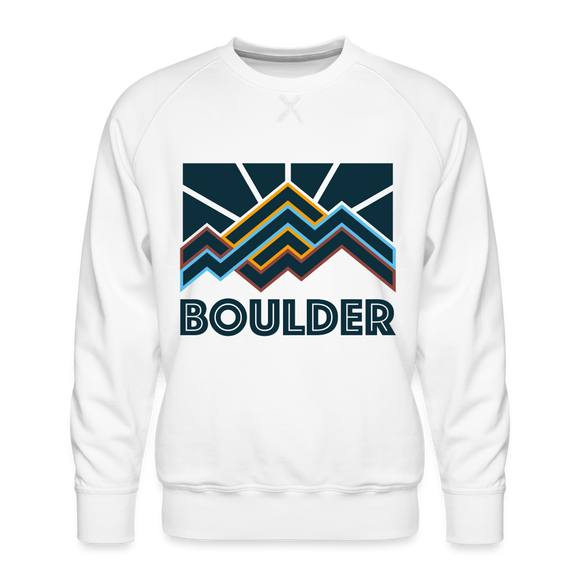 Premium Boulder Sweatshirt - Men's Colorado Sweatshirt - white