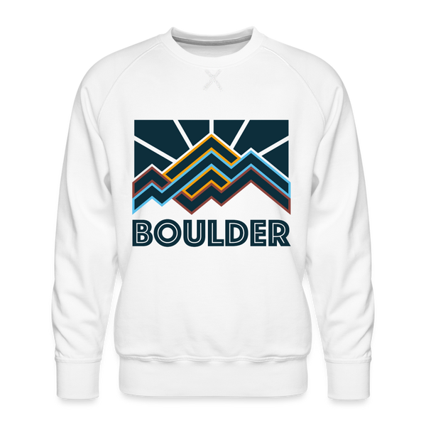 Premium Boulder Sweatshirt - Men's Colorado Sweatshirt - white