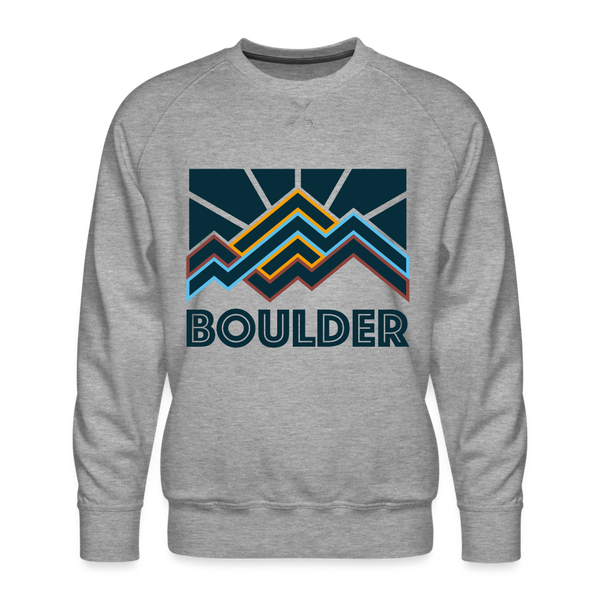 Premium Boulder Sweatshirt - Men's Colorado Sweatshirt - heather grey