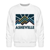 Premium Asheville Sweatshirt - Men's North Carolina Sweatshirt - white