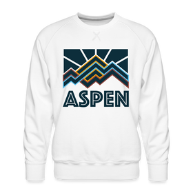 Premium Aspen Sweatshirt - Men's Colorado Sweatshirt - white