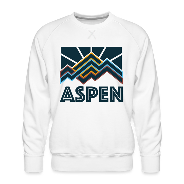 Premium Aspen Sweatshirt - Men's Colorado Sweatshirt - white