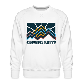Premium Crested Butte Sweatshirt - Men's Colorado Sweatshirt - white