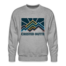 Premium Crested Butte Sweatshirt - Men's Colorado Sweatshirt - heather grey