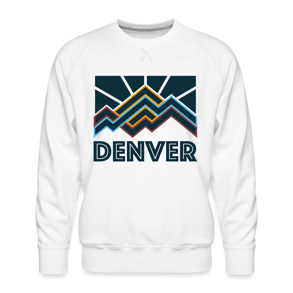 Premium Denver Sweatshirt - Men's Colorado Sweatshirt - white