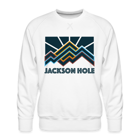 Premium Jackson Hole Sweatshirt - Men's Wyoming Sweatshirt - white