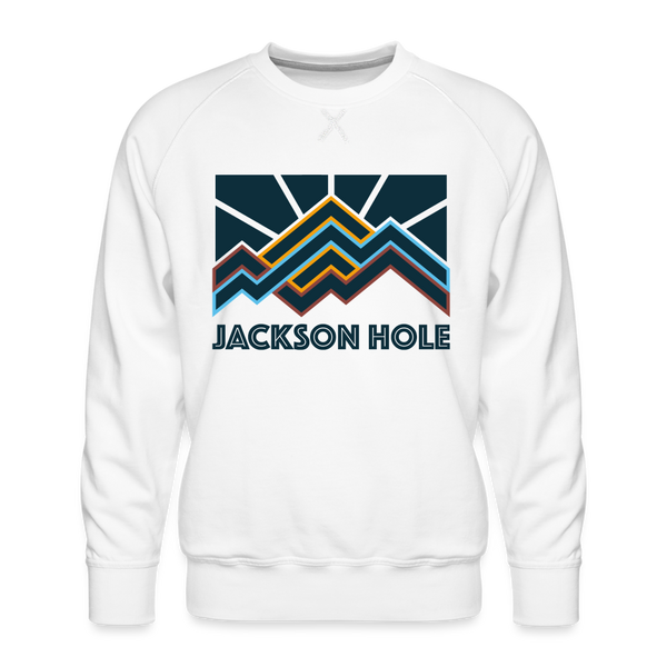 Premium Jackson Hole Sweatshirt - Men's Wyoming Sweatshirt - white