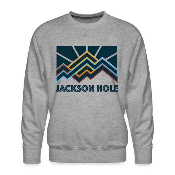 Premium Jackson Hole Sweatshirt - Men's Wyoming Sweatshirt - heather grey