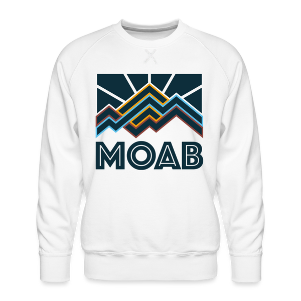 Premium Moab Sweatshirt - Men's Utah Sweatshirt - white