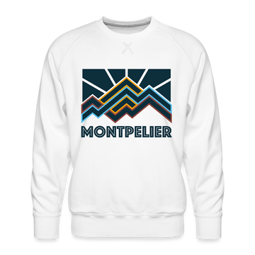 Premium Montpelier Sweatshirt - Men's Vermont Sweatshirt - white