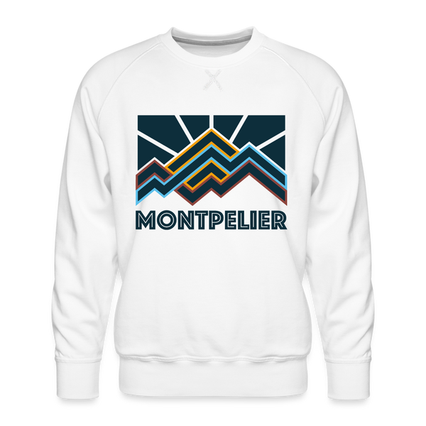 Premium Montpelier Sweatshirt - Men's Vermont Sweatshirt - white