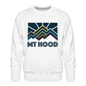 Premium Mt Hood Sweatshirt - Men's Oregon Sweatshirt - white