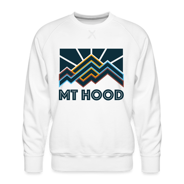 Premium Mt Hood Sweatshirt - Men's Oregon Sweatshirt - white