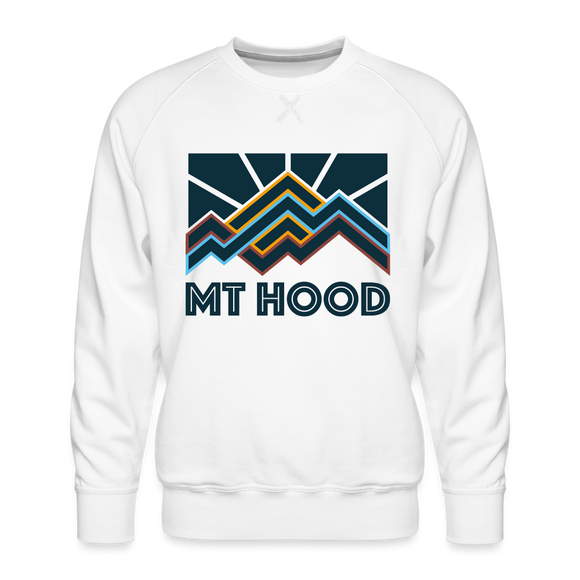 Premium Mt Hood Sweatshirt - Men's Oregon Sweatshirt - white