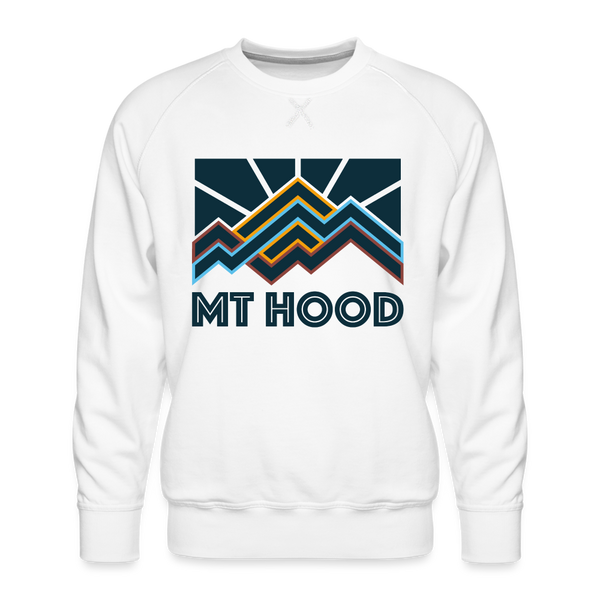 Premium Mt Hood Sweatshirt - Men's Oregon Sweatshirt - white