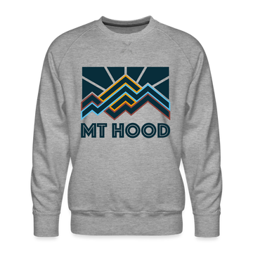 Premium Mt Hood Sweatshirt - Men's Oregon Sweatshirt - heather grey