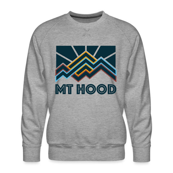 Premium Mt Hood Sweatshirt - Men's Oregon Sweatshirt - heather grey