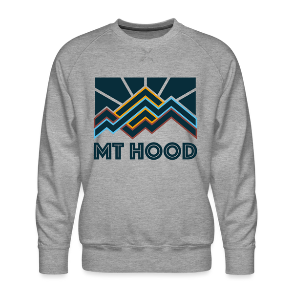 Premium Mt Hood Sweatshirt - Men's Oregon Sweatshirt - heather grey