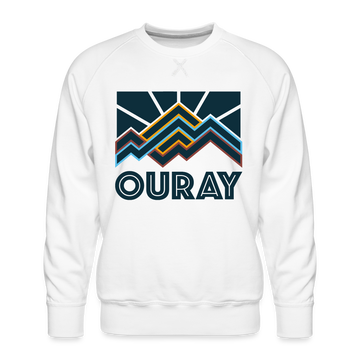 Premium Ouray Sweatshirt - Men's Colorado Sweatshirt - white