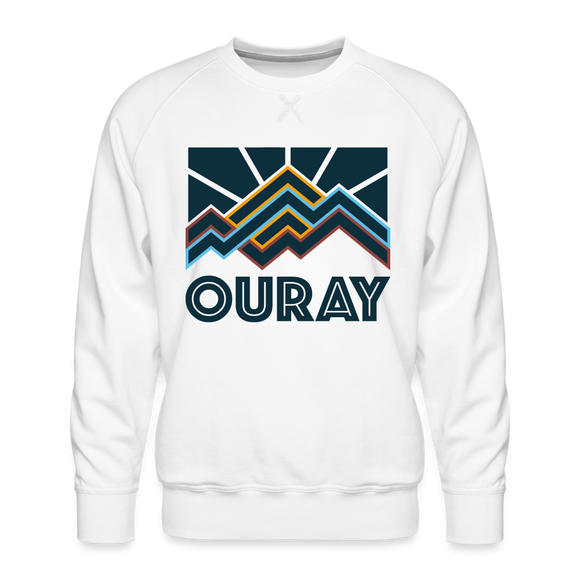 Premium Ouray Sweatshirt - Men's Colorado Sweatshirt - white