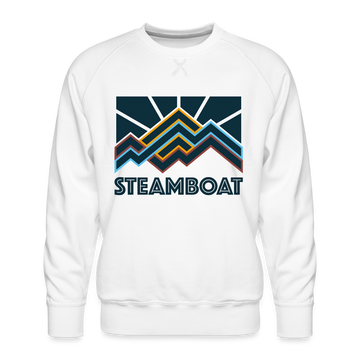 Premium Steamboat Sweatshirt - Men's Colorado Sweatshirt - white