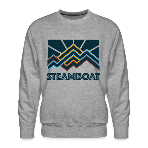 Premium Steamboat Sweatshirt - Men's Colorado Sweatshirt - heather grey
