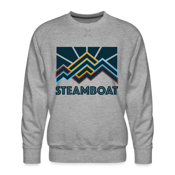 Premium Steamboat Sweatshirt - Men's Colorado Sweatshirt - heather grey