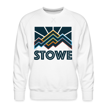 Premium Stowe Sweatshirt - Men's Vermont Sweatshirt - white