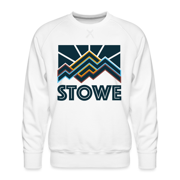 Premium Stowe Sweatshirt - Men's Vermont Sweatshirt - white