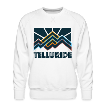 Premium Telluride Sweatshirt - Men's Colorado Sweatshirt - white