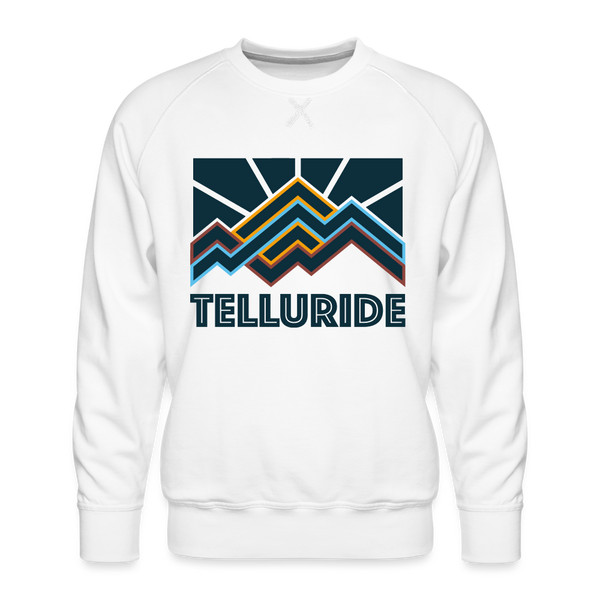 Premium Telluride Sweatshirt - Men's Colorado Sweatshirt - white