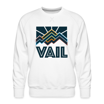 Premium Vail Sweatshirt - Men's Colorado Sweatshirt - white