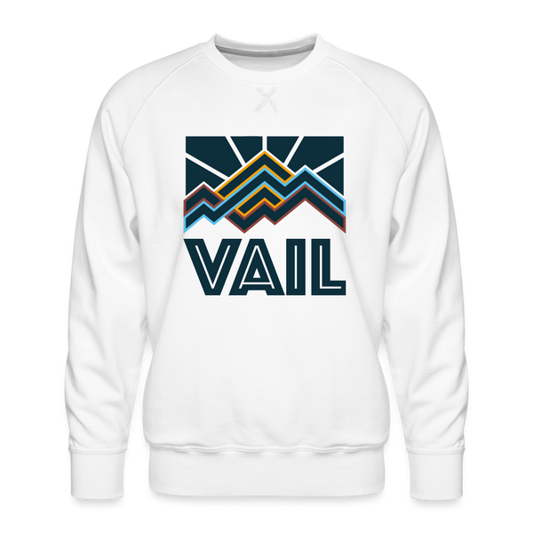 Premium Vail Sweatshirt - Men's Colorado Sweatshirt - white